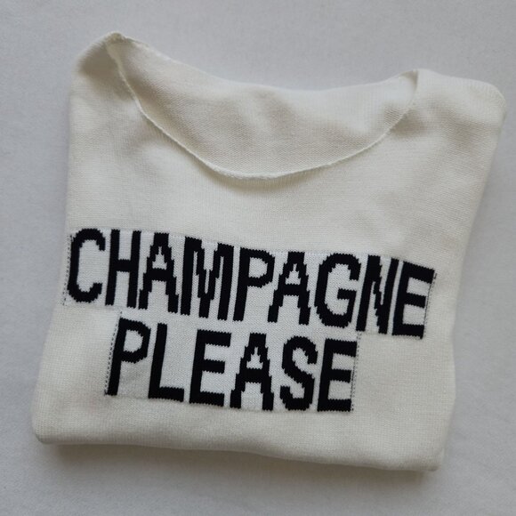 Sweaters - Champagne Please White Knit Cottom Sweater Comfy Cozy Casual Beach Party Cute
